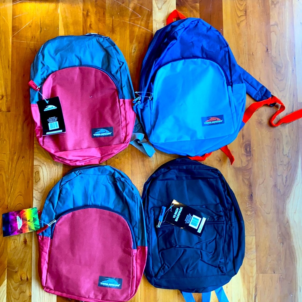 Trailmaker 15” backpacks .4 colors very light weight.